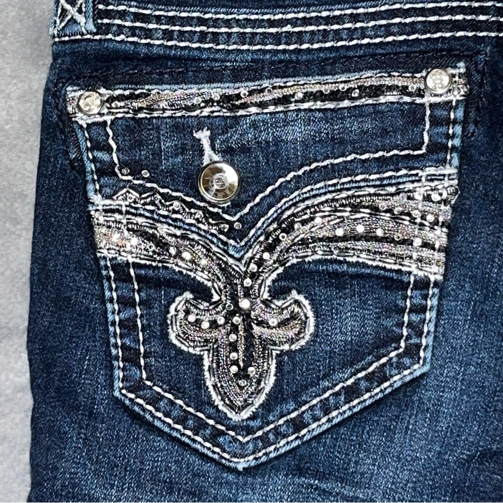 Rock Revival Yui Straight Leg Dark Wash Jeans Women’s Size 25 - Picture 7 of 12